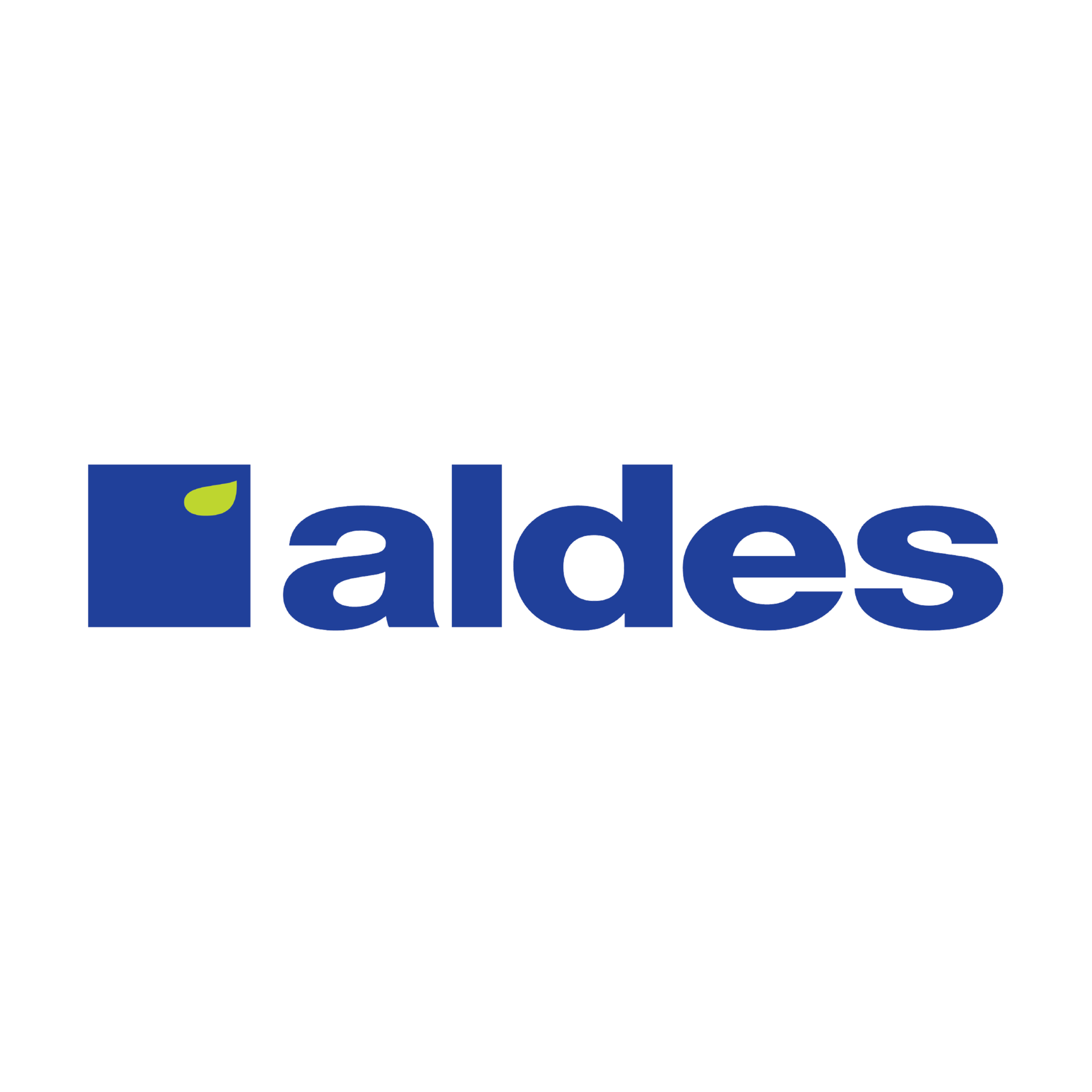 Logo officiel Aldes, marque partenaire pour l'installation de systèmes de ventilation, VMC et purification de l'air à Béziers.